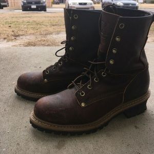 8inch waterproof steel toe logger size 10